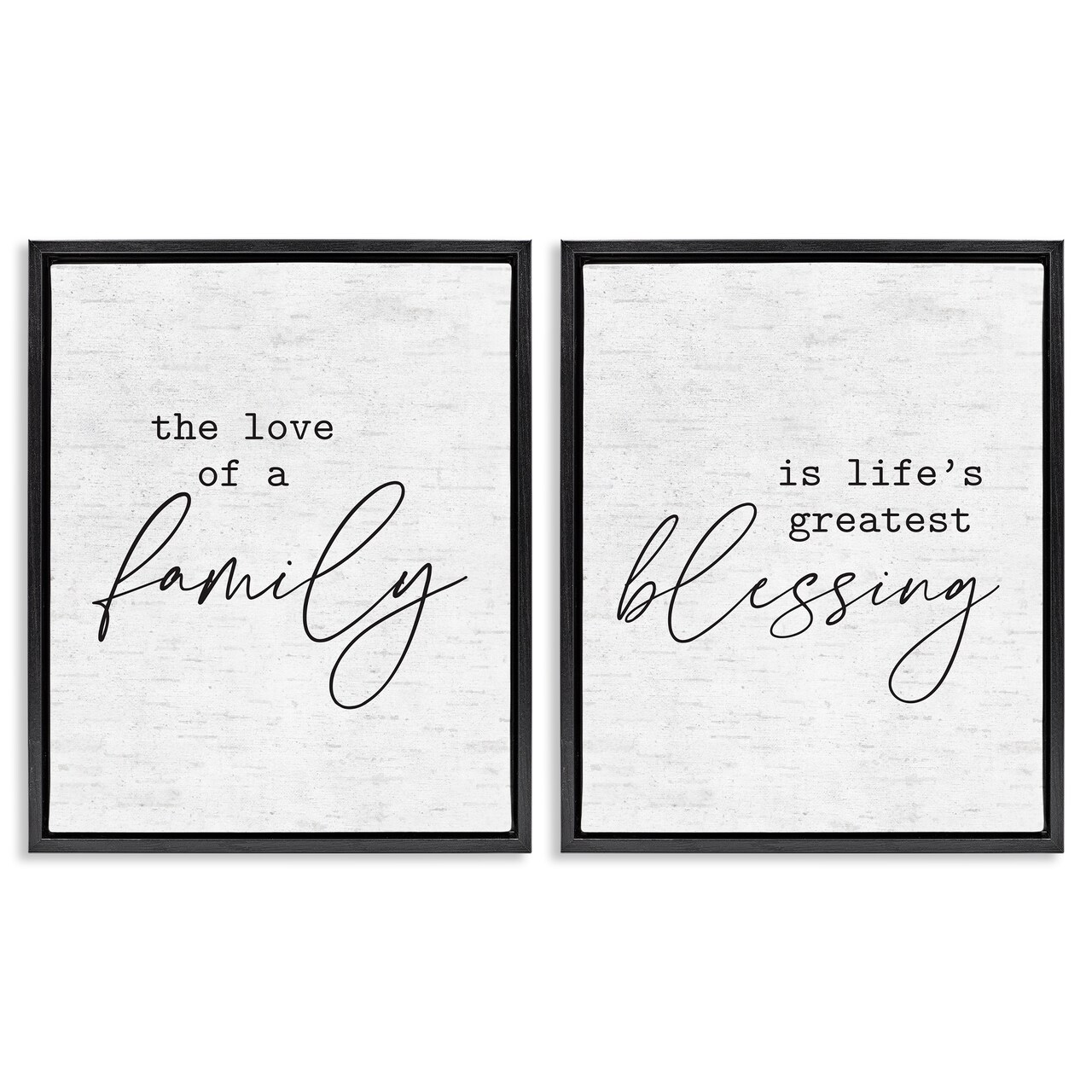 Stupell Industries Life's Greatest Blessing Quote Framed Floater Canvas Wall Art